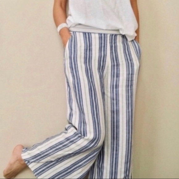Christian Siriano Pants & Jumpsuits Christian Siriano Linen Striped